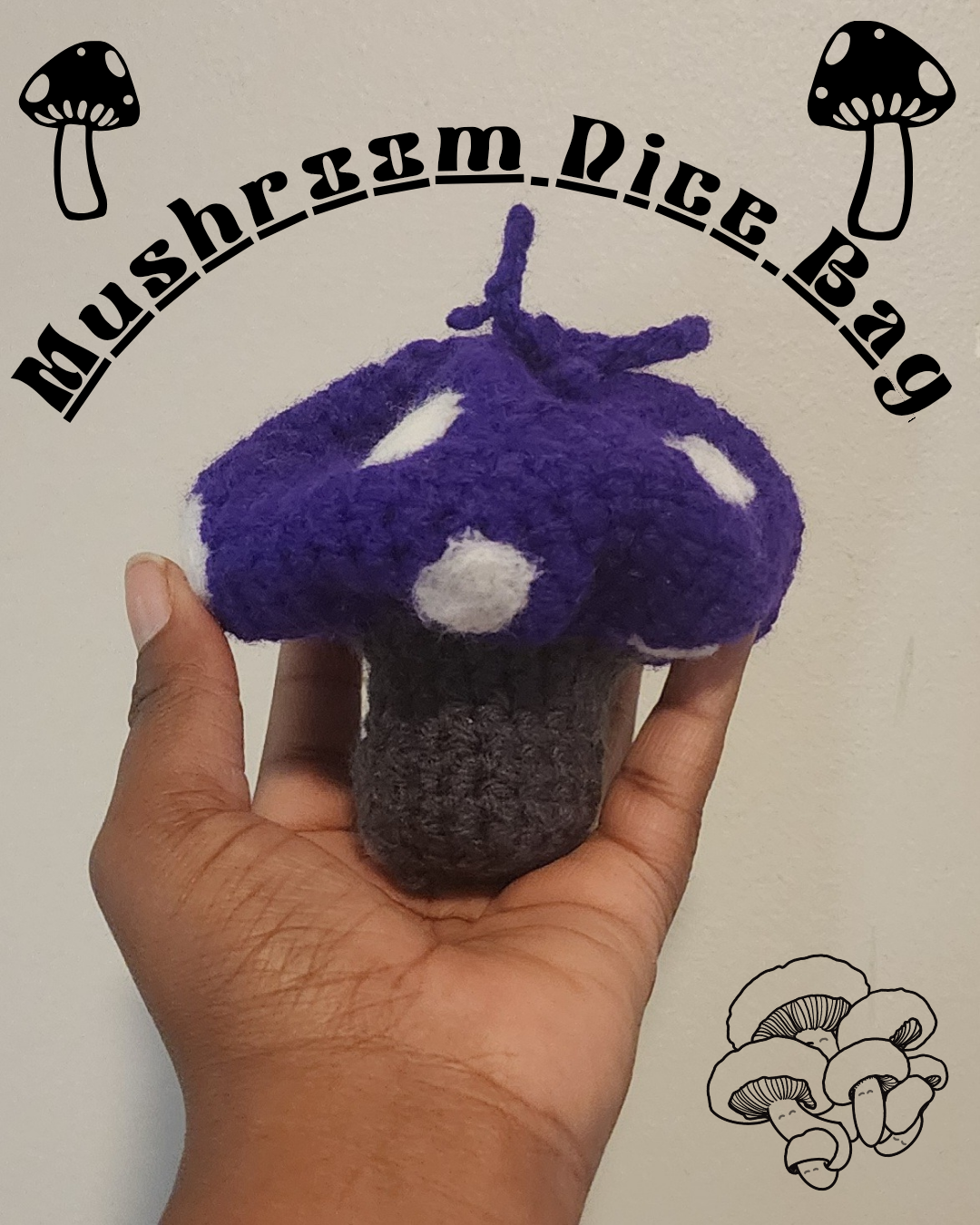 Mushroom Dice Bag